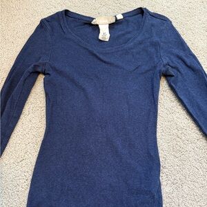 H&M Navy Blue Long Sleeve Top